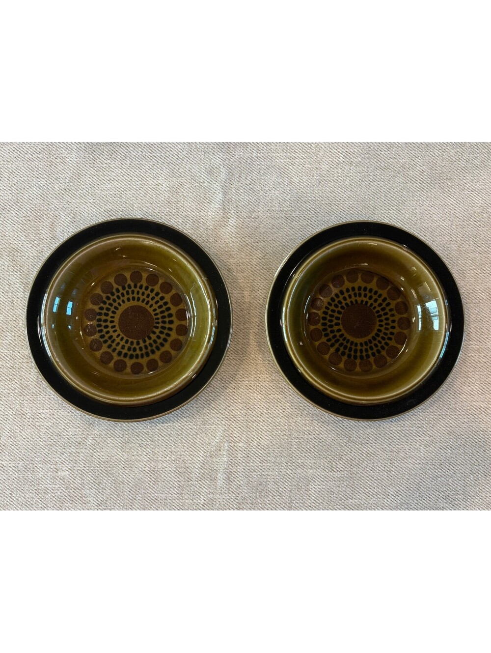 Set of 2 Arabia of Finland Kosmos Rimmed Shallow Bowls